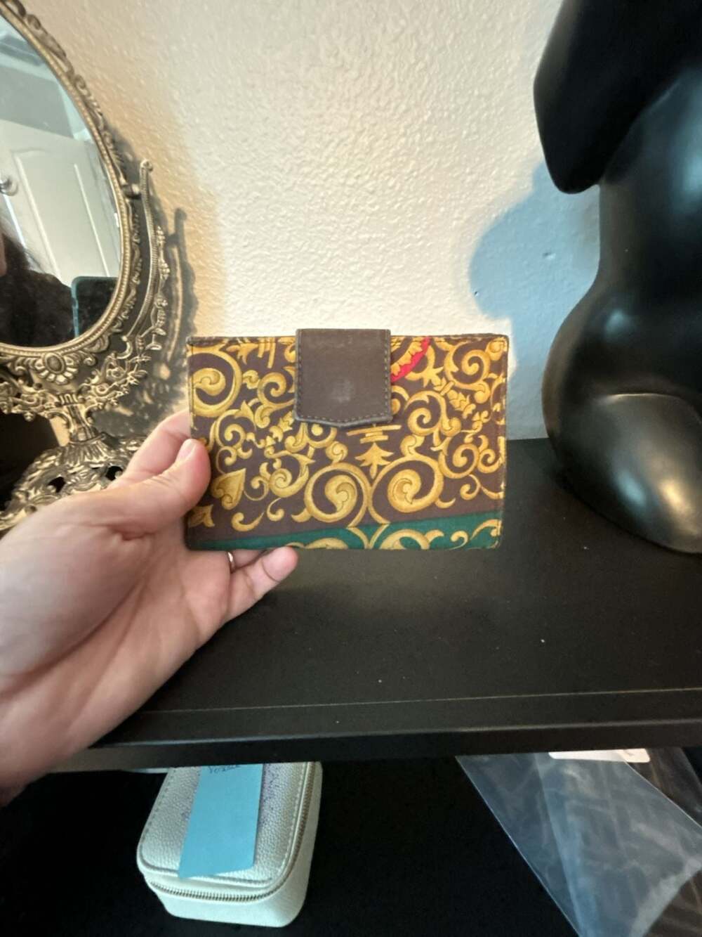 Versace Realizzato Con Disegno Originale Fold-over Clutch Wallet